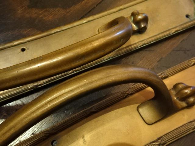 Italian brass door handle PAIR