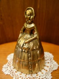 Italian brass LADY hand bell
