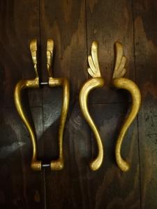 Italian brass door handle SET（2セットあり）