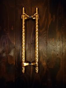 Italian brass HAND door handle SET