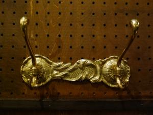 Italian brass hat coat hook