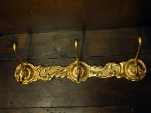 Italian brass hat coat hook