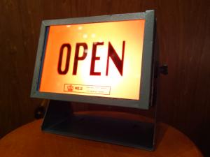 metal OPEN sign light