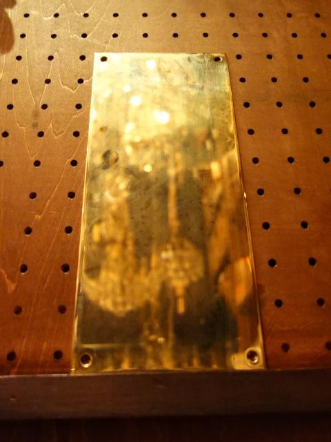真鍮製押板　光沢ゴールドフィンガープレート　ドアプレート　LCM 7202（2）
