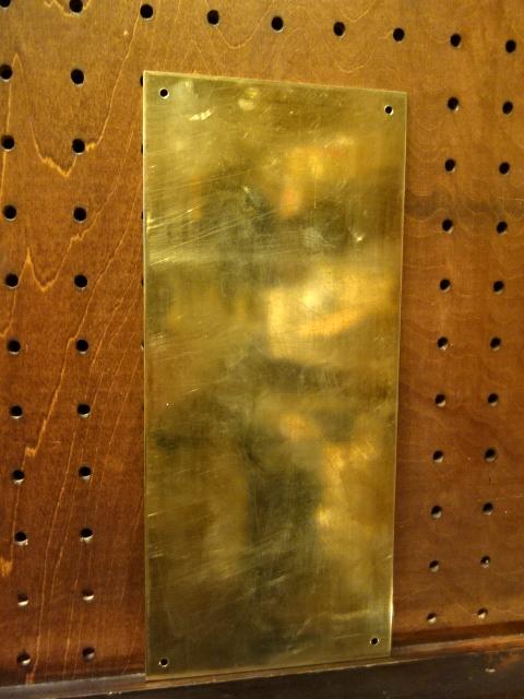 真鍮製押板　光沢ゴールドフィンガープレート　ドアプレート　LCM 7202（6）