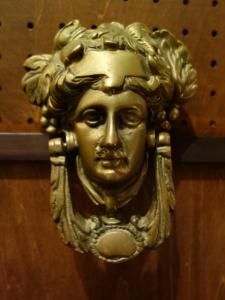 Italian brass MUSE door knocker