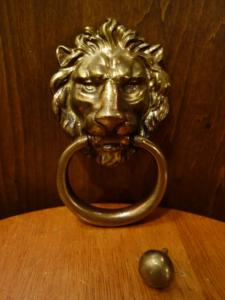 Italian brass LION door knocker