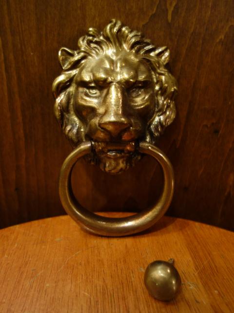 Italian brass LION door knocker