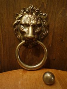 Italian brass LION door knocker