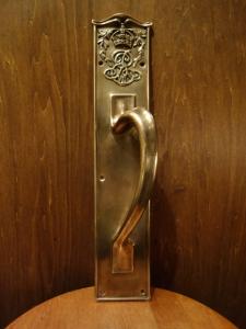English brass CROWN door handle