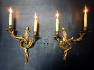 French brass wall bracket 2灯 PAIR