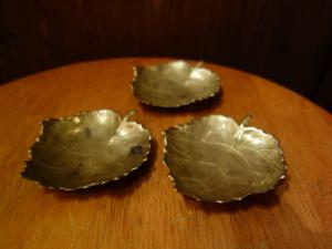 Italian brass mini leaf tray