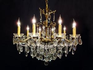 Spanish brass & crystal chandelier 10灯