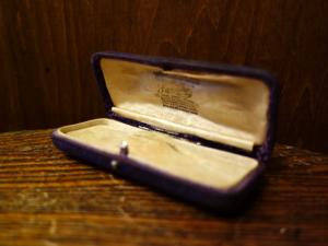 English purple velvet jewelry display case