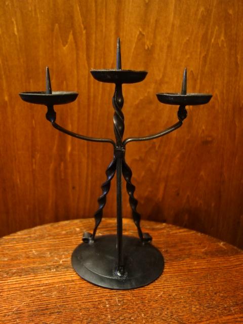 English black iron candle holder 3