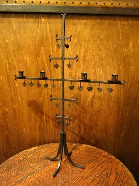 Swedish iron heart candle holder 4