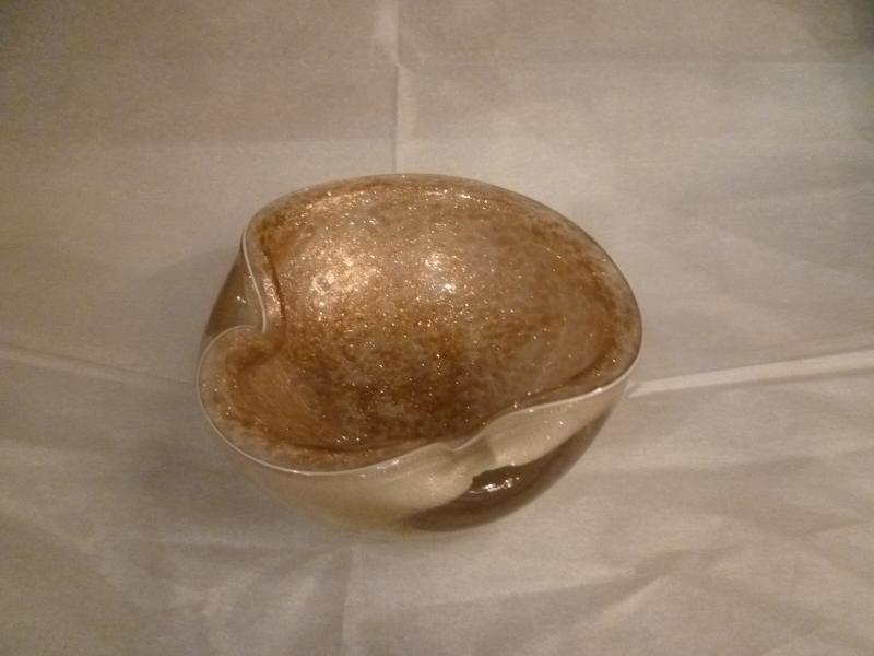 Murano Gold Frecks glass bowl