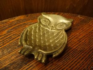 Italian brass owl tray