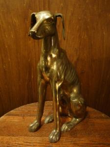 Italian brass greyhound dog