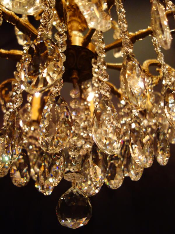 シャンデリア　アンティーク・ヴィンテージ　LCH 1238　Spanish brass & crystal chandelier 10灯（5）