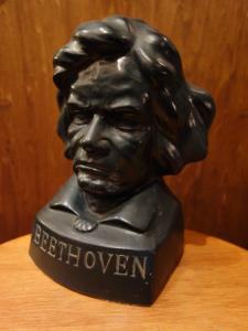 green BEETHOVEN statue
