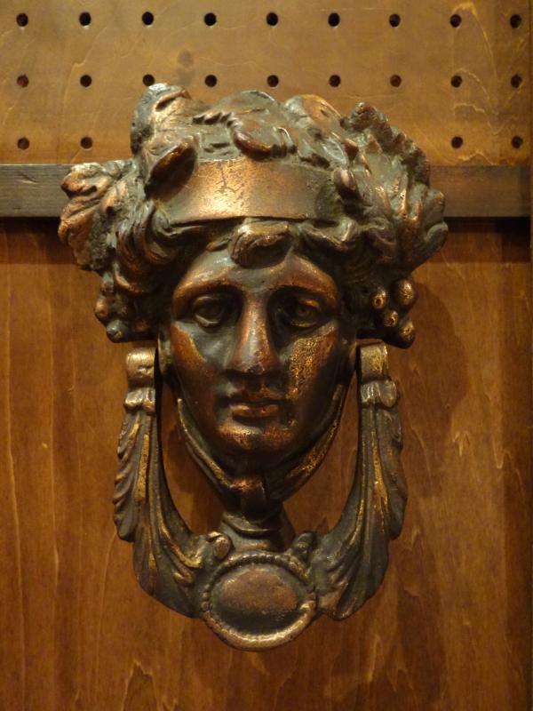 Italian brass MUSE door knocker