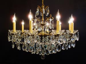 brass & crystal chandelier 10灯