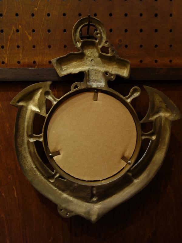 イタリア製真鍮枠ミラー　碇ミラー　壁面鏡　LCK 0597（7）