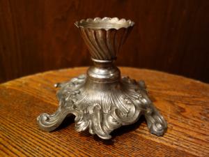 French silver candle holder