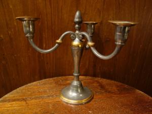French silver candle holder 3