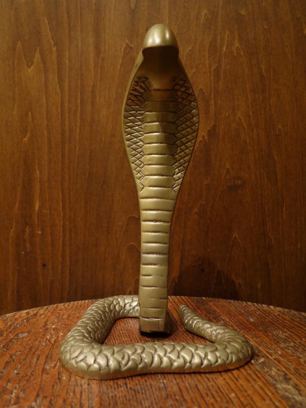 真鍮製コブラ置物　コブラオブジェ　爬虫類ディスプレイ　LCM 7400（2）