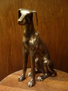Italian brass greyhound dog object