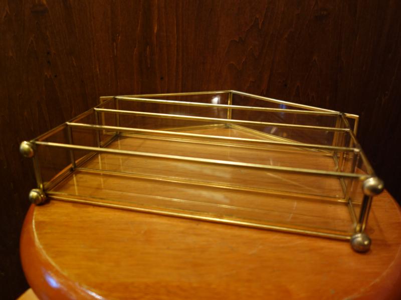 真鍮枠ガラスケース　ショーケース　陳列ガラス棚　LCM 7334（5）