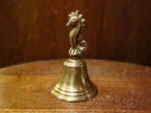 Italian brass seahorse hand bell