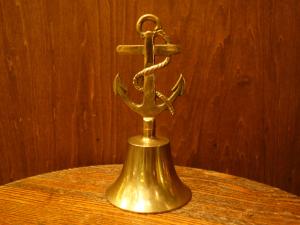 Italian brass anchor hand bell