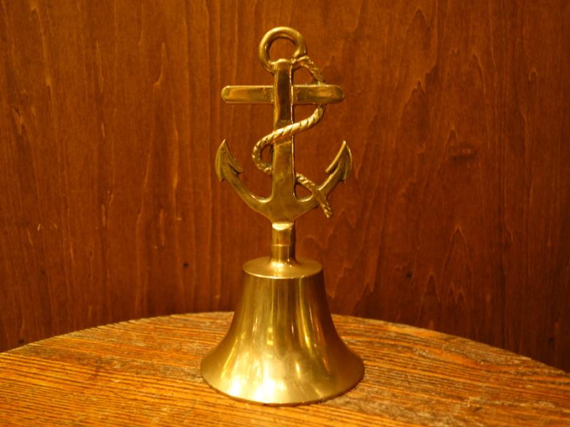 Italian brass anchor hand bell