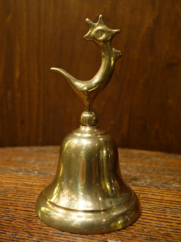 Italian brass bird hand bell