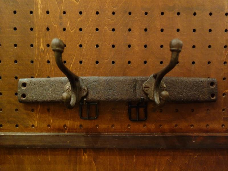 English iron wall hat coat hook bar