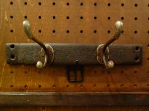 English iron wall hat coat hook bar