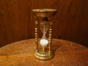 Italian brass hourglass