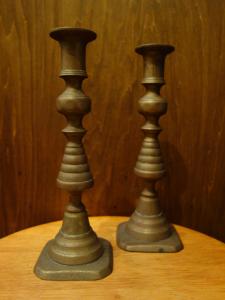 English brass candle holder 2P SET