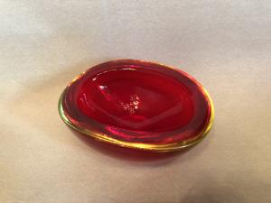 Murano Red & Yellow art glass