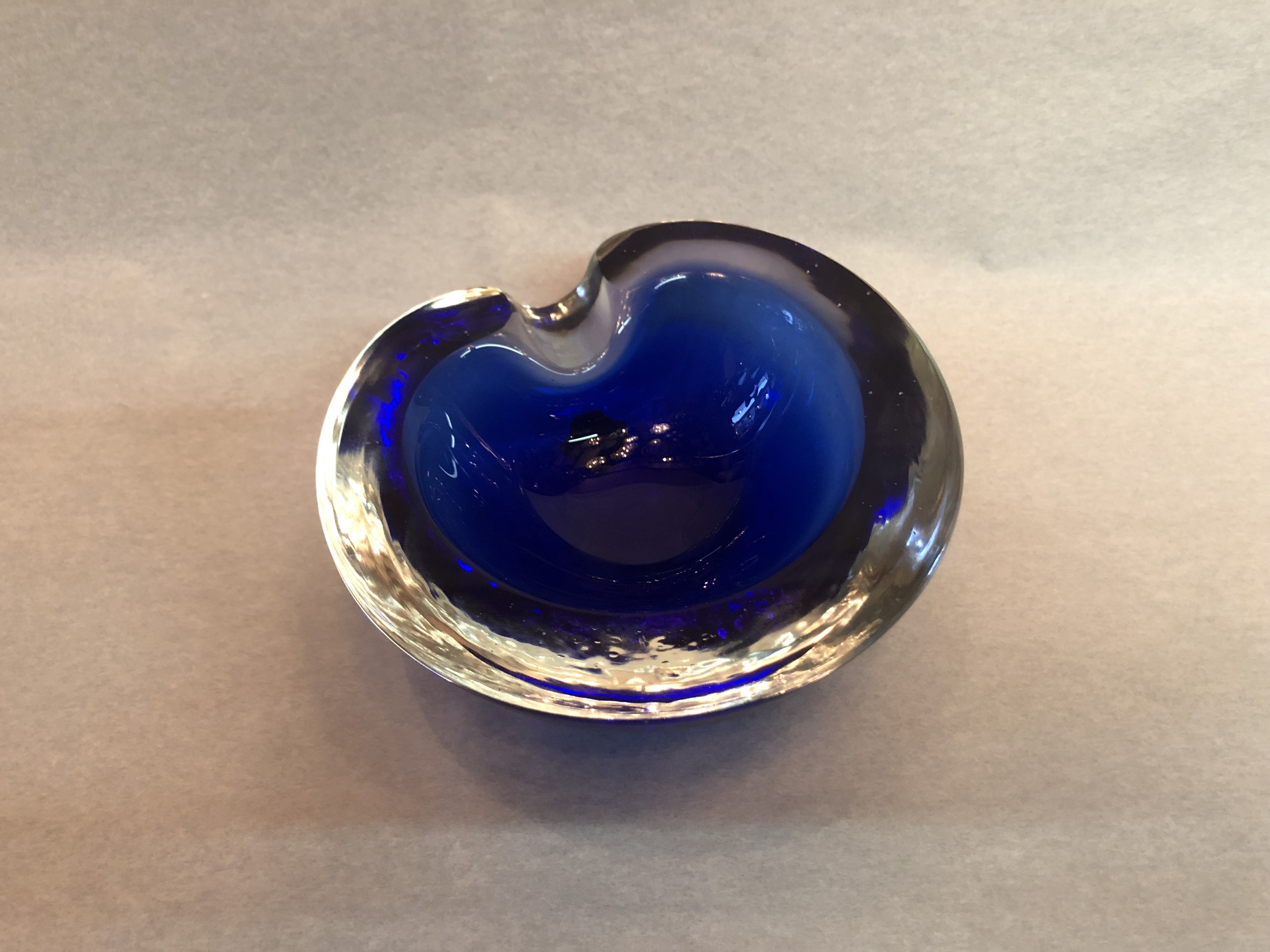 Murano Blue ashtray artless