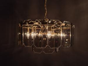 Amber glass chandelier 8灯