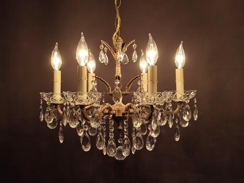 Spanish Brass Chandelier 6灯