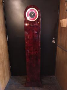 Goat skin hall clock