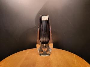 Murano Clear & Gray art glass