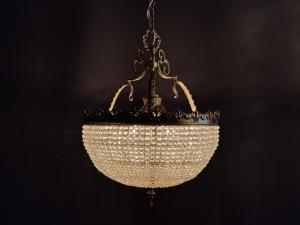 French  beaded dome chandelier 4灯