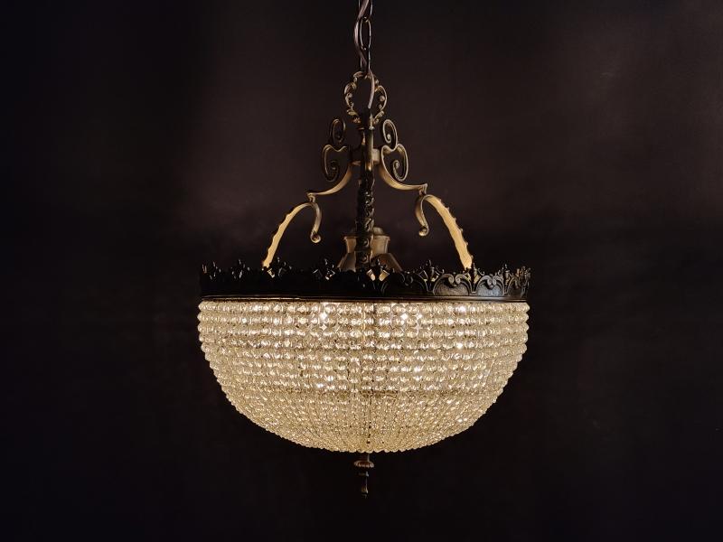 French beaded dome chandelier 4灯