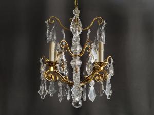 French Gilt Bronze Chandelier 4灯